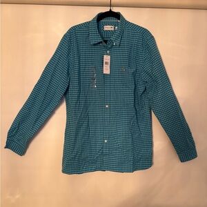 Lacoste Teal Checkered Shirt